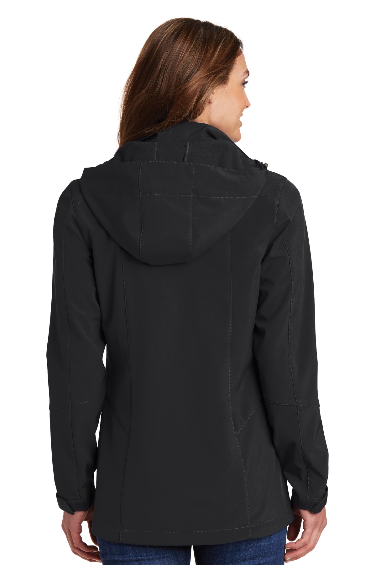 Eddie Bauer ®  Women's Hooded Soft Shell Parka. EB537 - Back Model