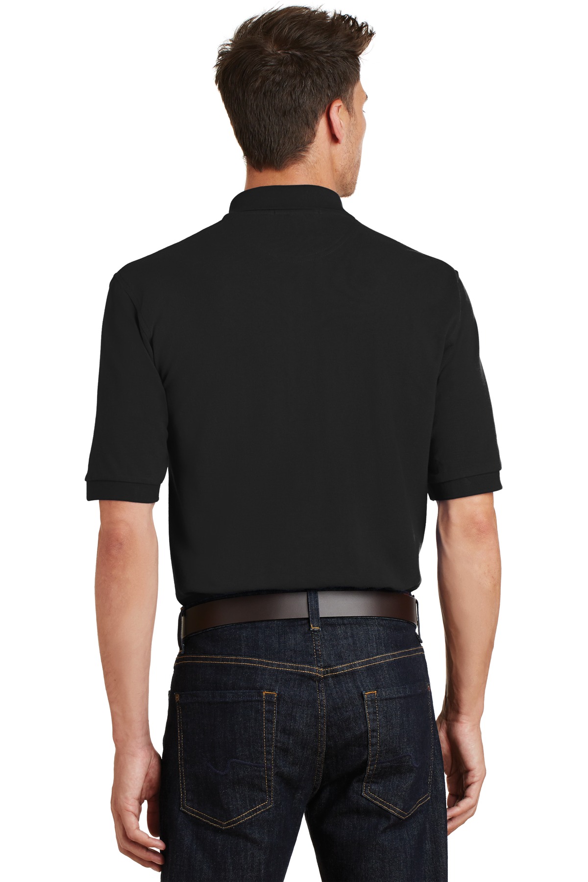 Port Authority ®  Heavyweight Cotton Pique Polo with Pocket.  K420P - Back Model