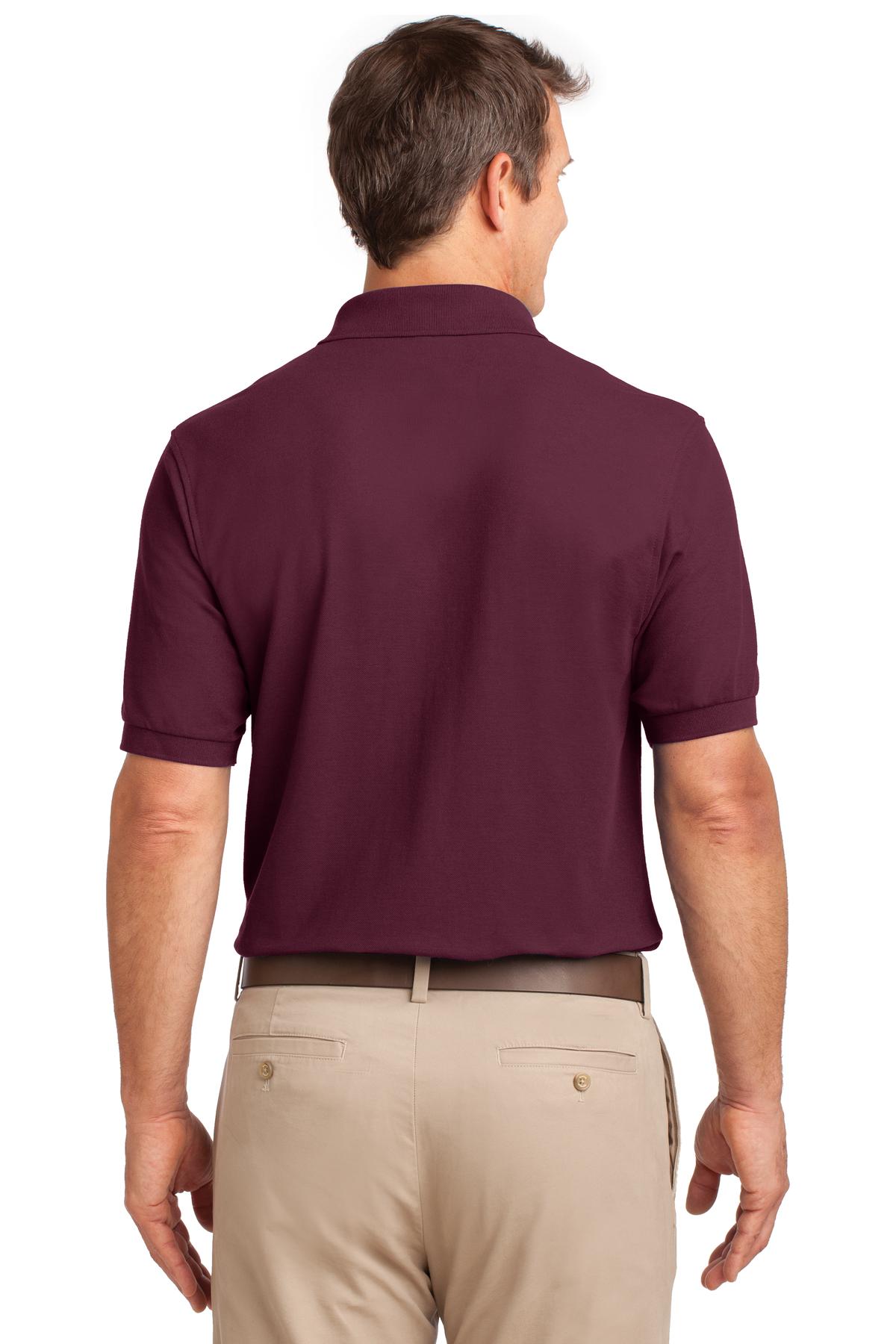 Port Authority ®  Silk Touch™ Polo with Pocket.  K500P - Back Model