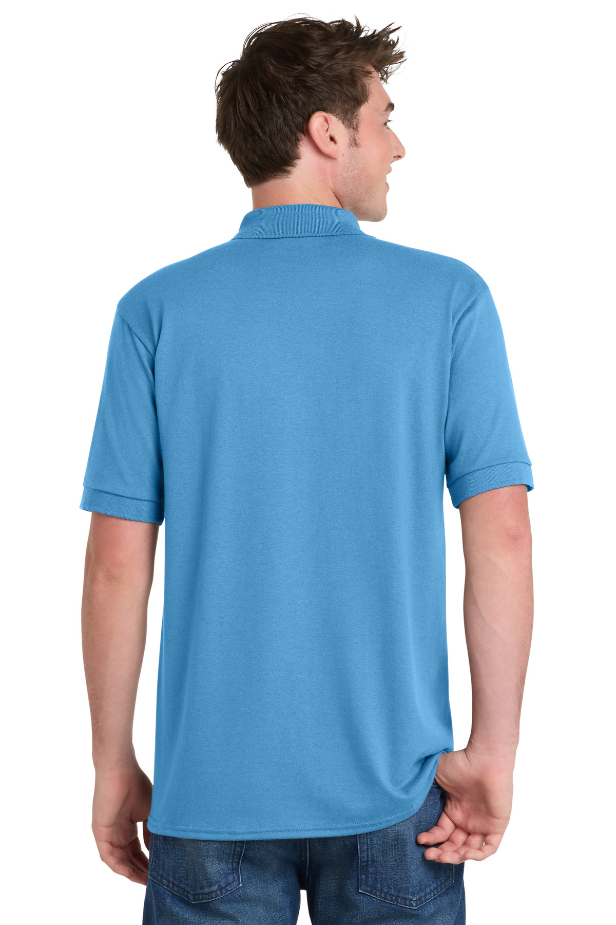Port & Co ™  Tall Core Blend Jersey Knit Polo. KP55T - Back Model