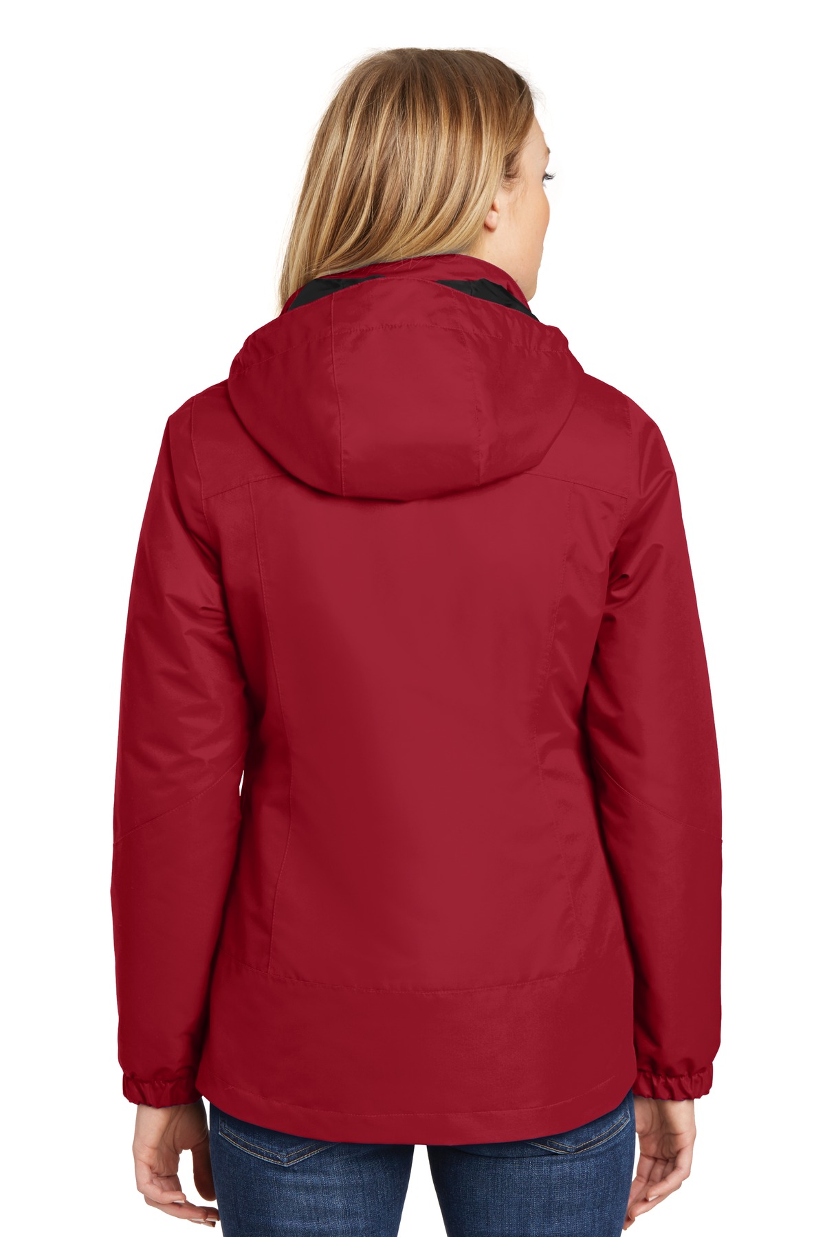 Port Authority ®  Women's Vortex Waterproof 3-in-1 Jacket. L332 - Back Model