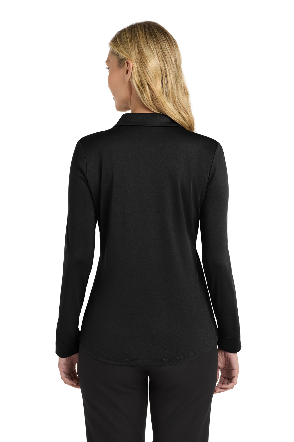 Port Authority  ®  Women's Silk Touch  ™   Performance Long Sleeve Polo. L540LS - Back Model