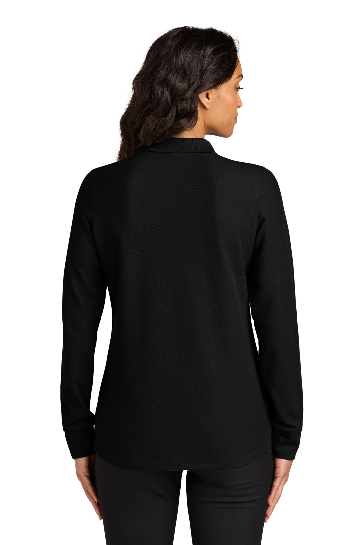 Port Authority ®  Women's Wearever Signature Pique Long Sleeve Polo LK200LS - Back Model