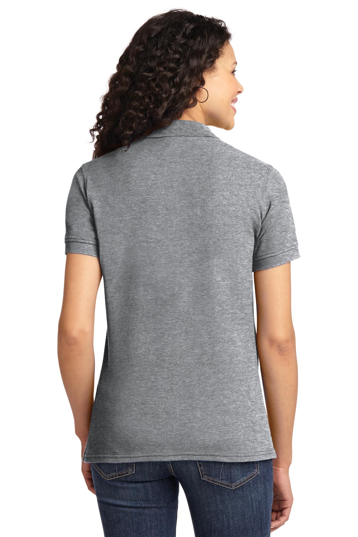 Port & Co ™  Women's Core Blend Pique Polo. LKP155 - Back Model