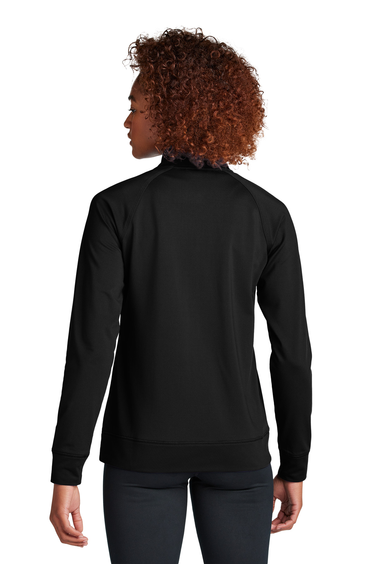 Sport-Tek ®  Women's Sport-Wick ®  Stretch Full-Zip Cadet Jacket LST857 - Back Model