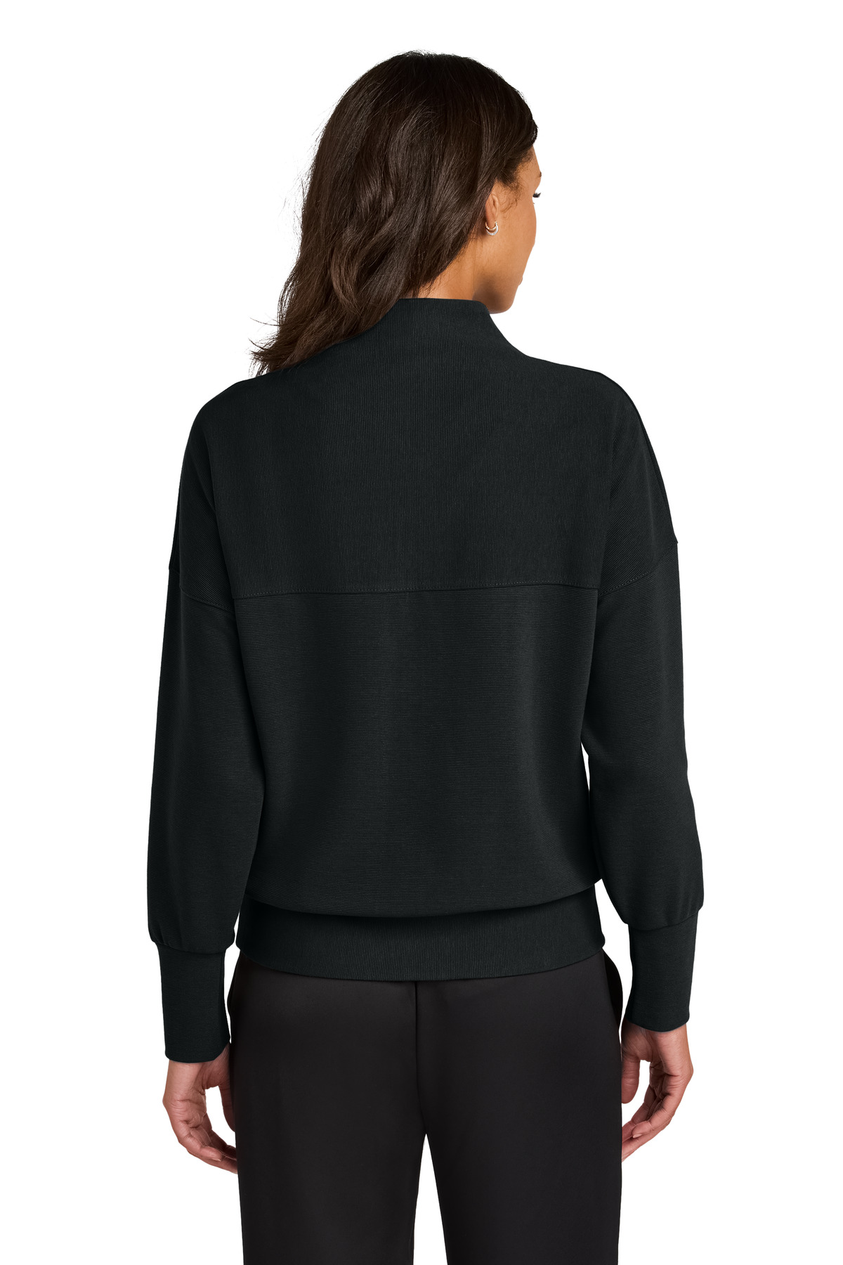 Mercer+Mettle ®  Women's Linear Texture 1/4-Zip MM3041 - Back Model