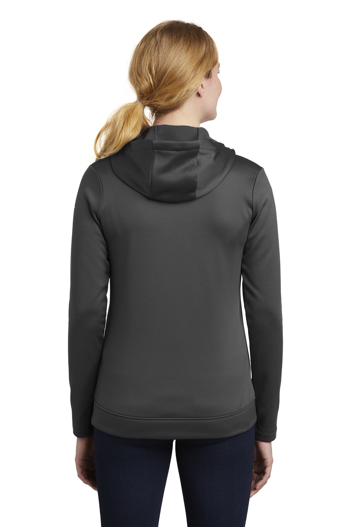 Nike Women's Therma-FIT Full-Zip Fleece Hoodie. NKAH6264 - Back Model