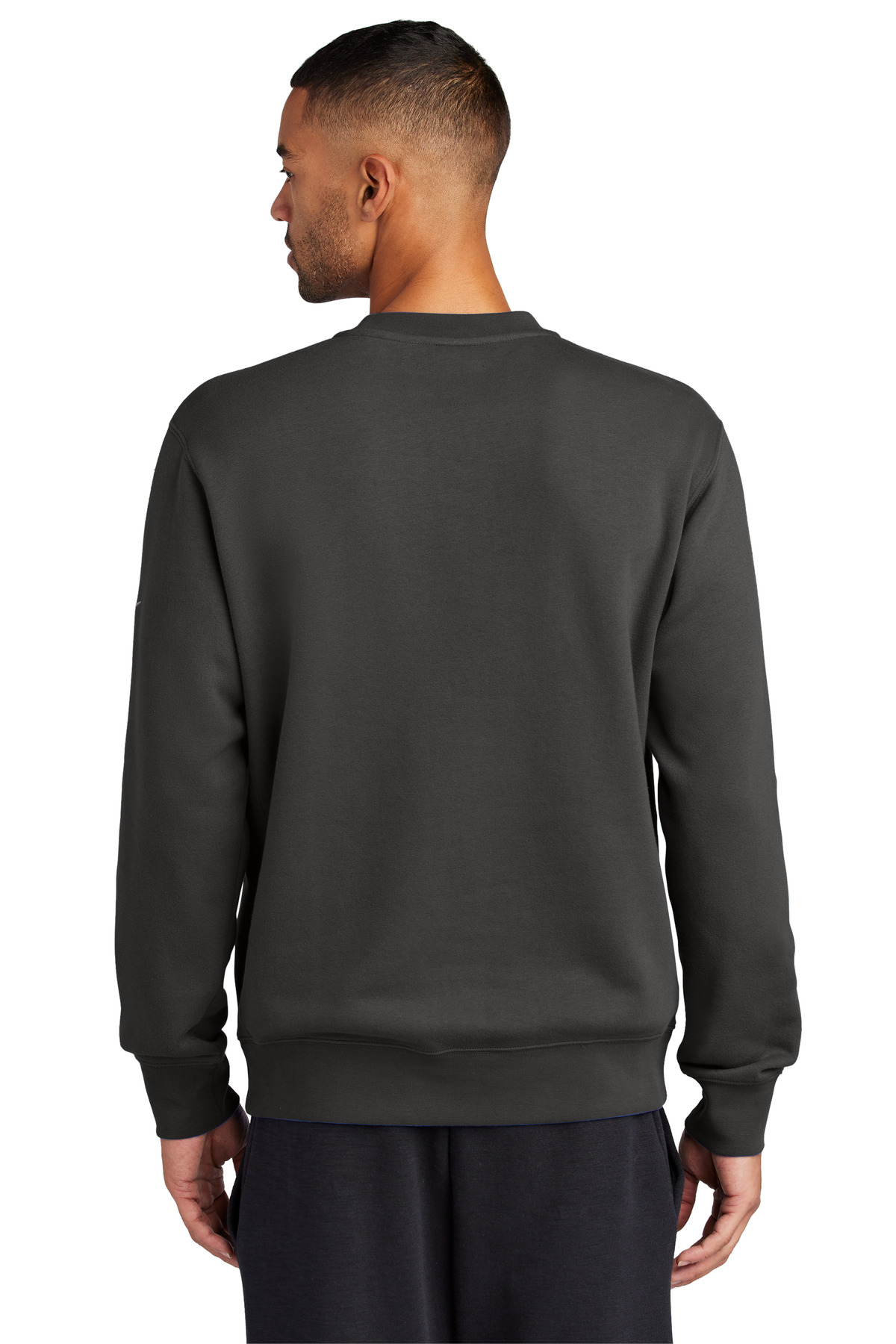 Nike Club Fleece Sleeve Swoosh Crew NKFD9863 - Back Model