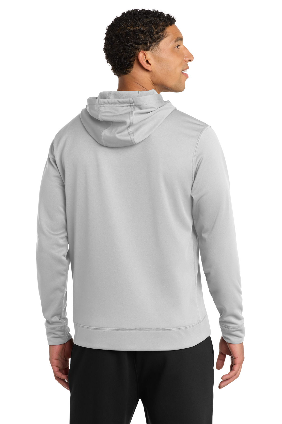 Port & Co ™  Performance Fleece Pullover Hooded Sweatshirt. PC590H - Back Model