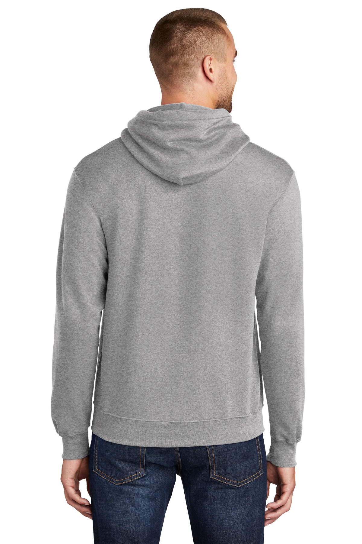 Port & Co ™  Tall Core Fleece Pullover Hooded Sweatshirt PC78HT - Back Model
