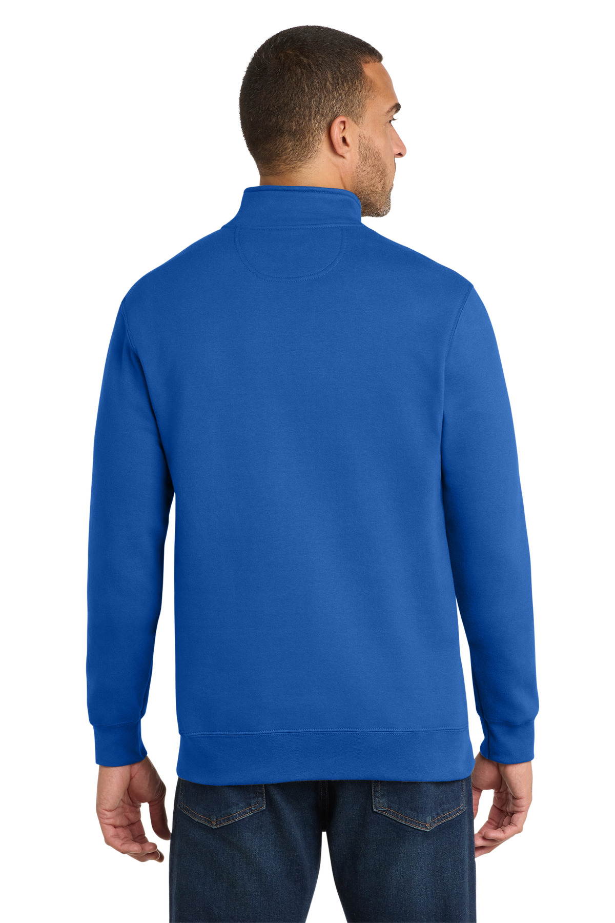 Port & Co ™  Fan Favorite Fleece 1/4-Zip Pullover Sweatshirt. PC850Q - Back Model