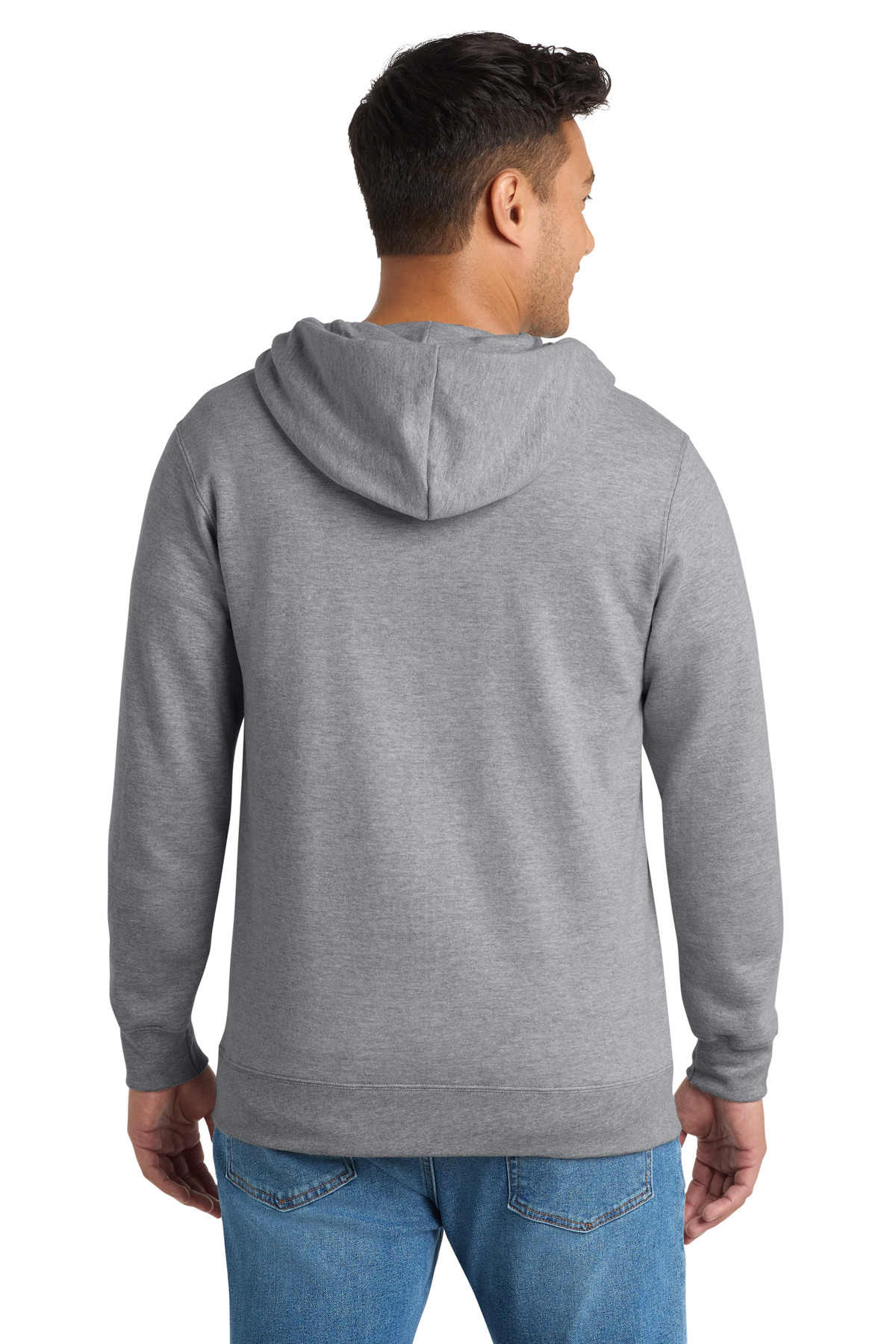 Port & Co ™  Fan Favorite Fleece Full-Zip Hooded Sweatshirt. PC850ZH - Back Model