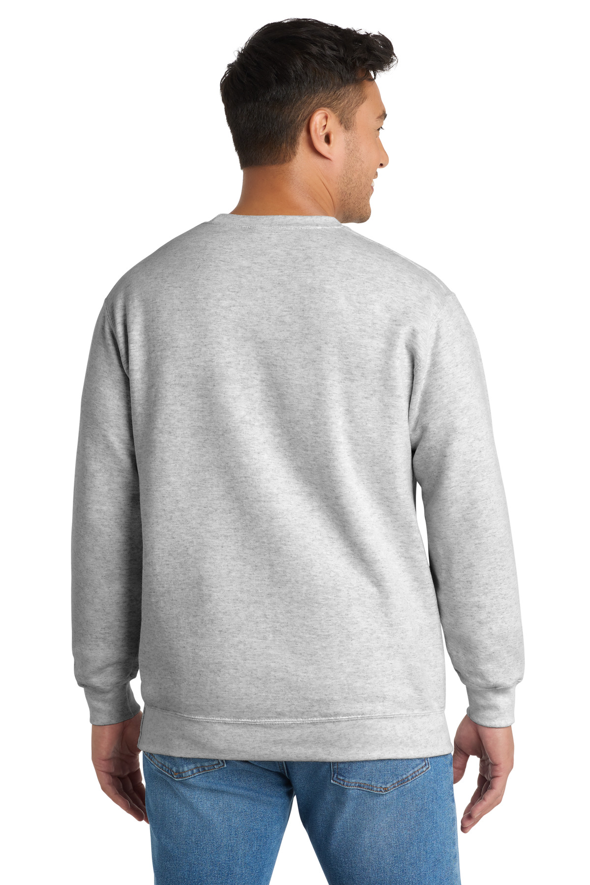 Port & Co ™  Essential Fleece Crewneck Sweatshirt.  PC90 - Back Model
