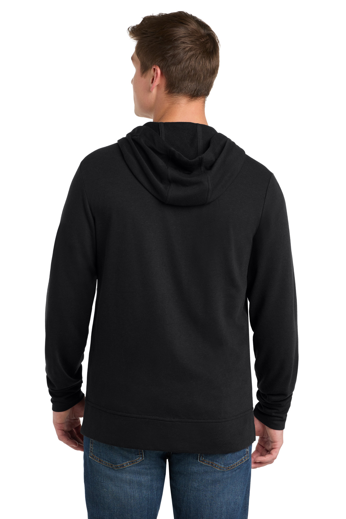 Sport-Tek  ®  PosiCharge  ®  Tri-Blend Wicking Fleece Full-Zip Hooded Jacket ST293 - Back Model