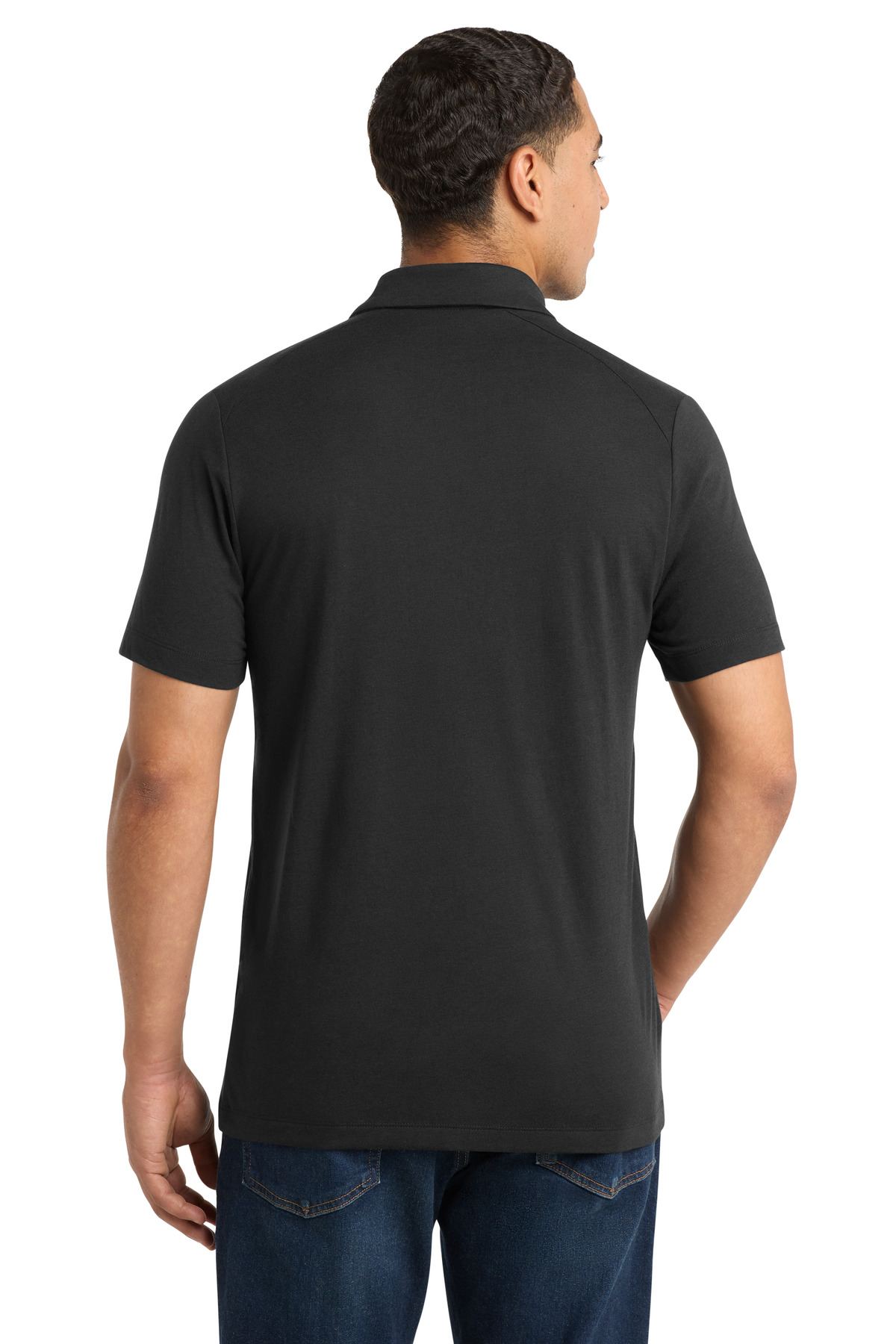 Sport-Tek  ®  PosiCharge  ®  Tri-Blend Wicking Polo. ST405 - Back Model