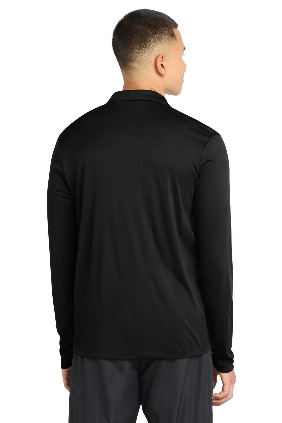 Sport-Tek  ®   Posi-UV ®   Pro Long Sleeve Polo. ST520LS - Back Model