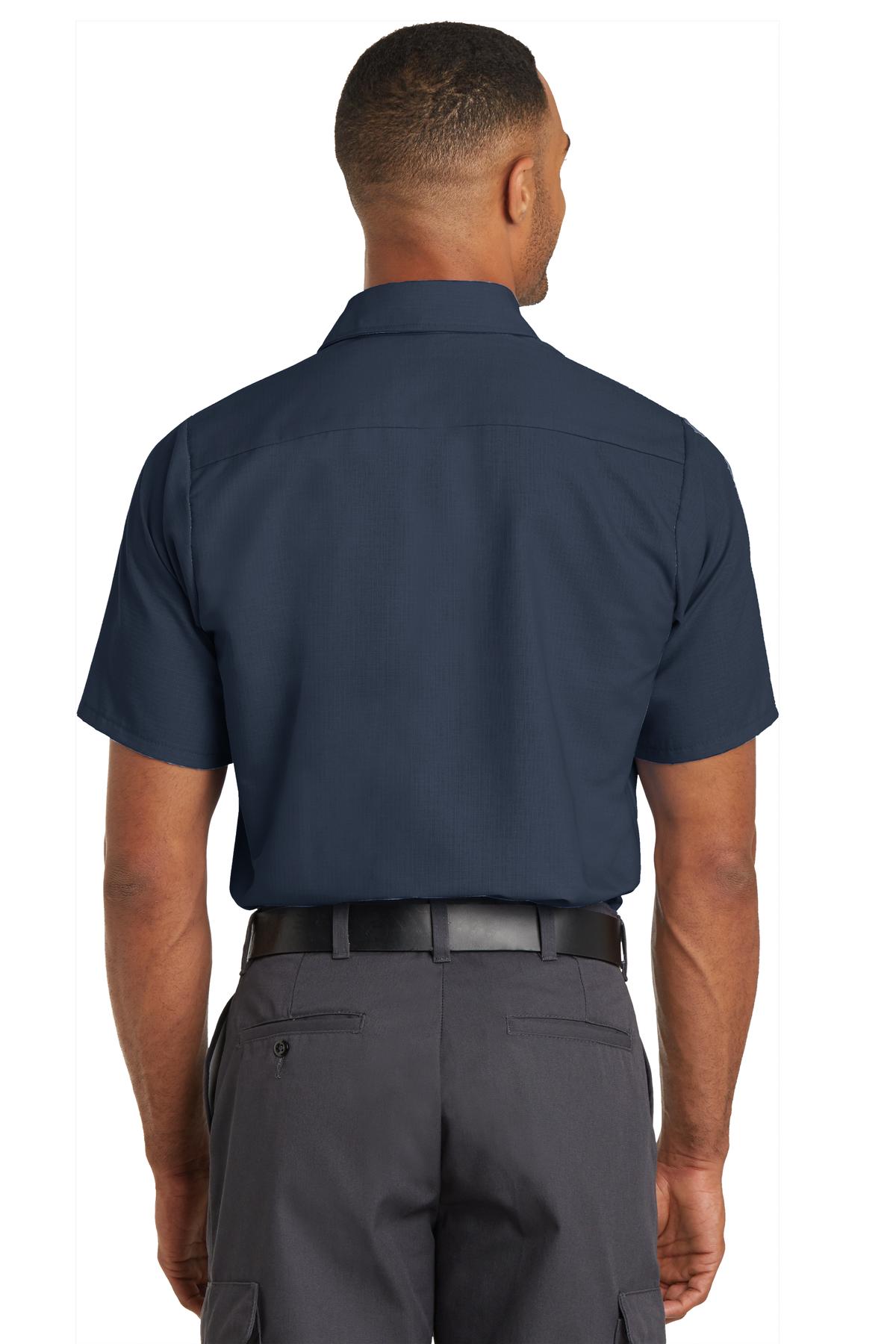 Red Kap ®  Short Sleeve Solid Ripstop Shirt. SY60 - Back Model