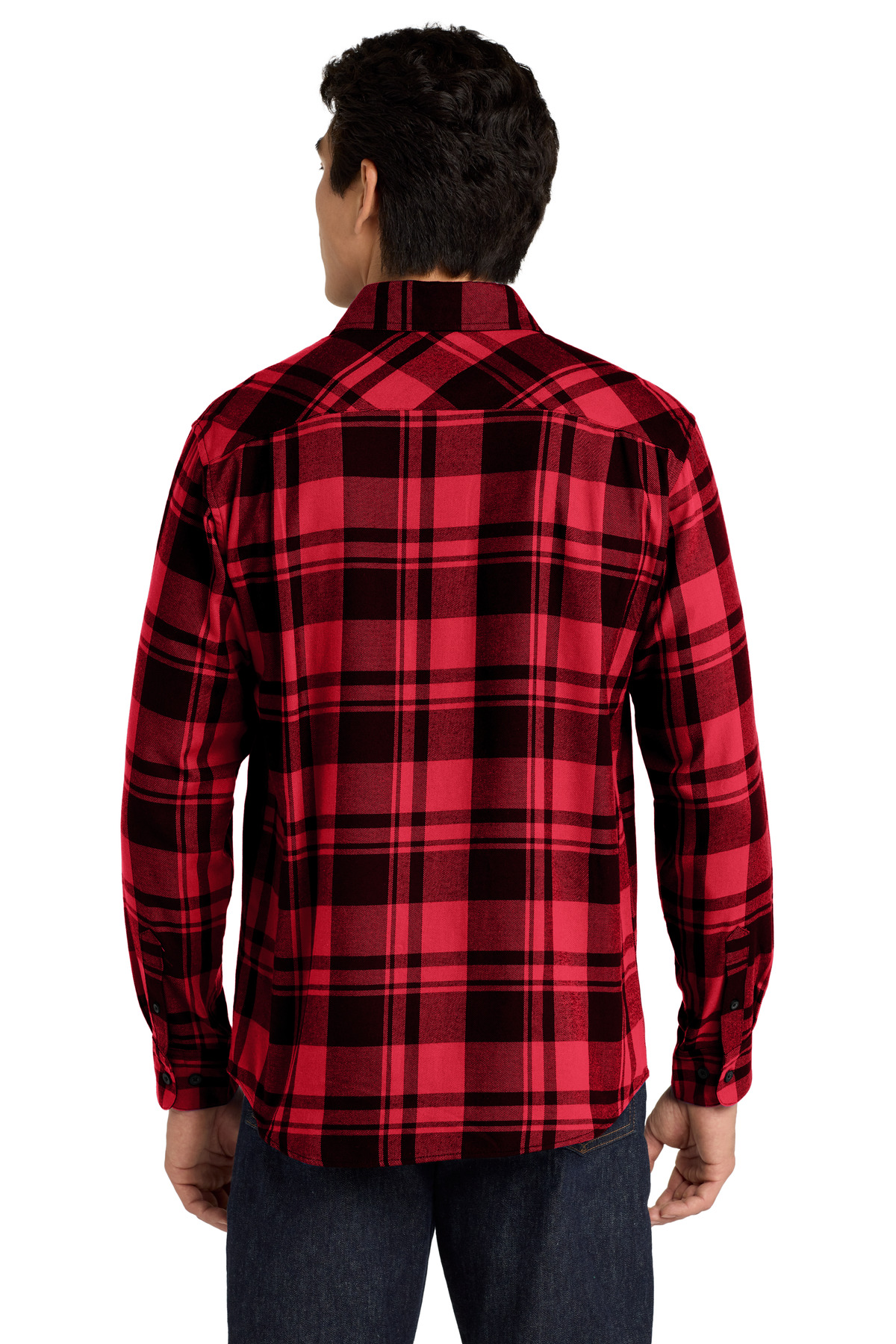 Port Authority ®  Plaid Flannel Shirt. W668 - Back Model