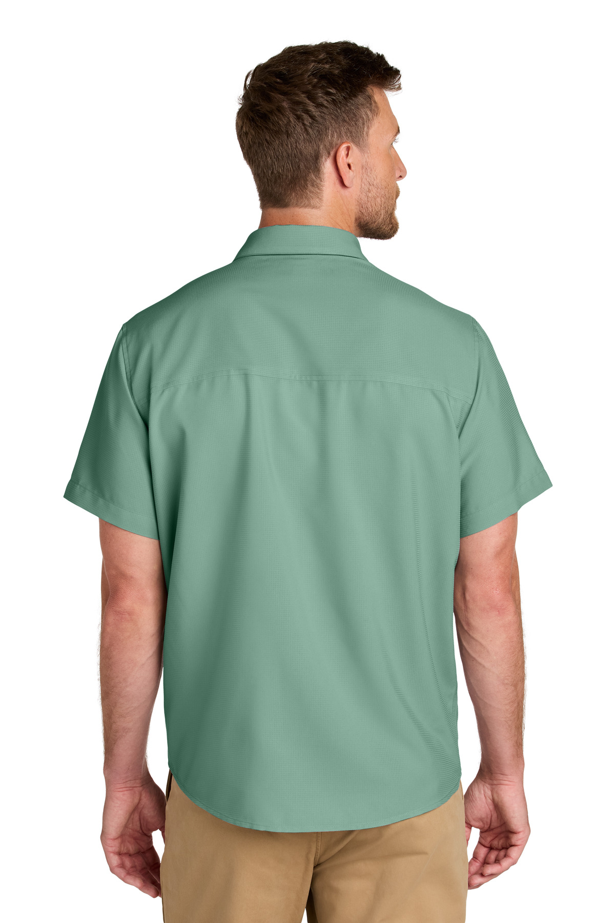 Port Authority ®  Short Sleeve UV Dockside Shirt W963 - Back Model
