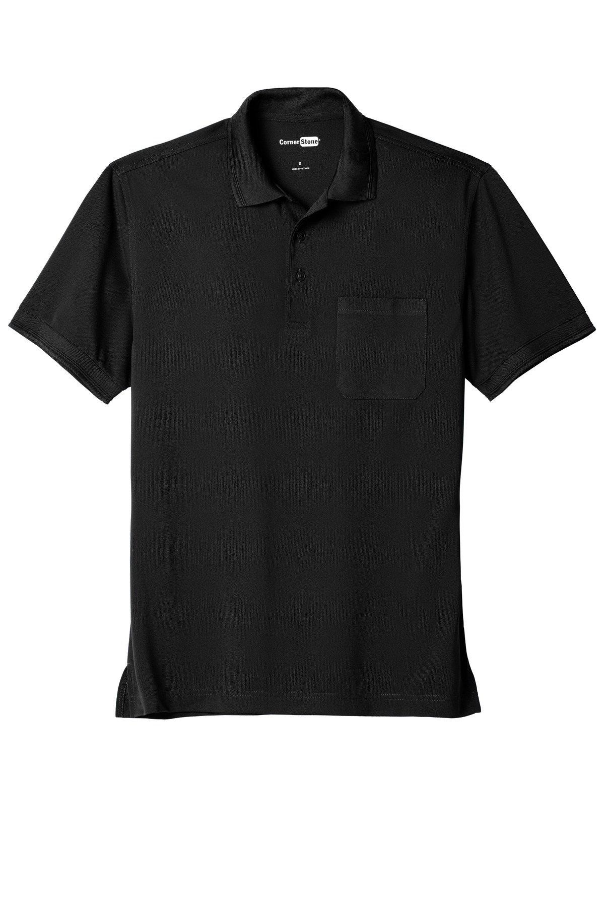 CornerStone  ®  Industrial Snag-Proof Pique Pocket Polo. CS4020P - Front Flat