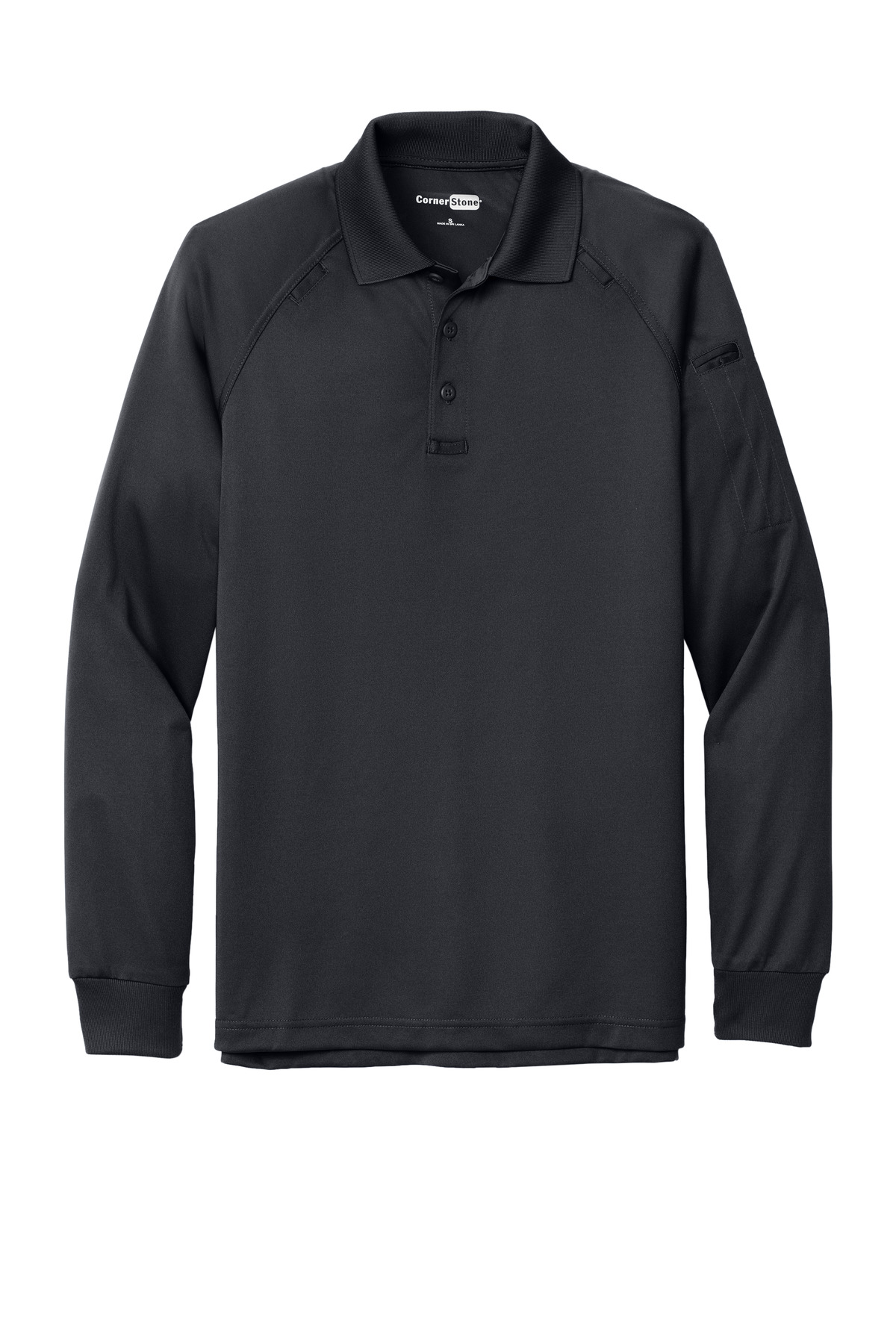 CornerStone ®  - Select Long Sleeve Snag-Proof Tactical Polo. CS410LS - Front Flat