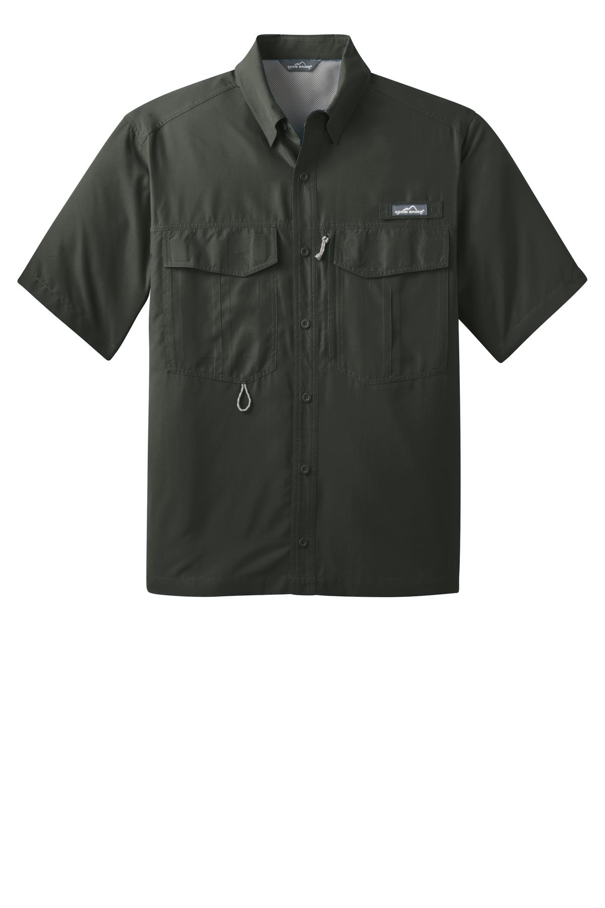 Eddie Bauer ®  Short Sleeve Performance Fishing Shirt EB602 - Front Flat