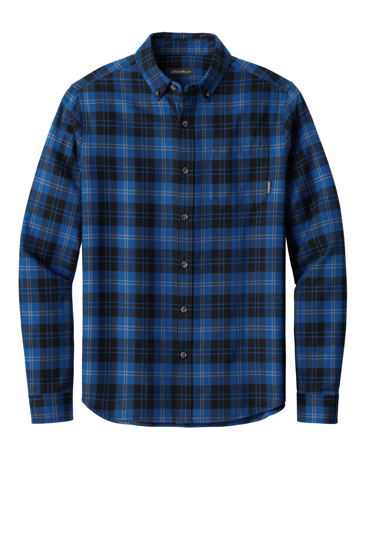 Eddie Bauer ®  Long Sleeve Favorite Flannel Plaid Shirt EB610 - Front Flat
