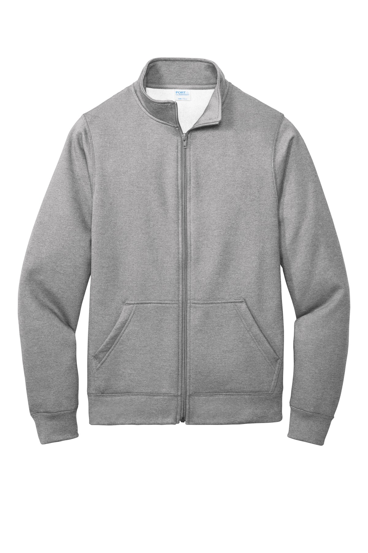 Port & Co ™  Core Fleece Cadet Full-Zip Sweatshirt PC78FZ - Front Flat