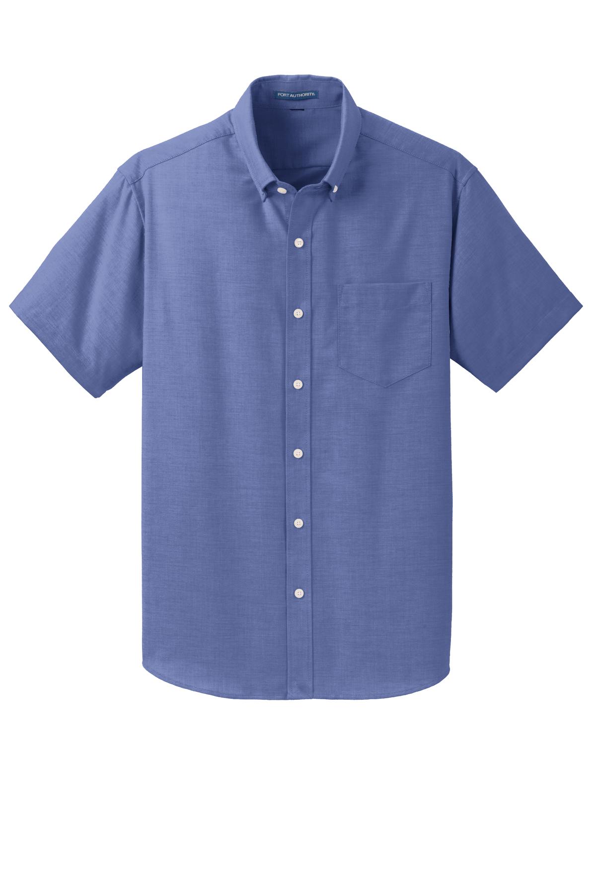 Port Authority ®  Short Sleeve SuperPro ™  Oxford Shirt. S659 - Front Flat