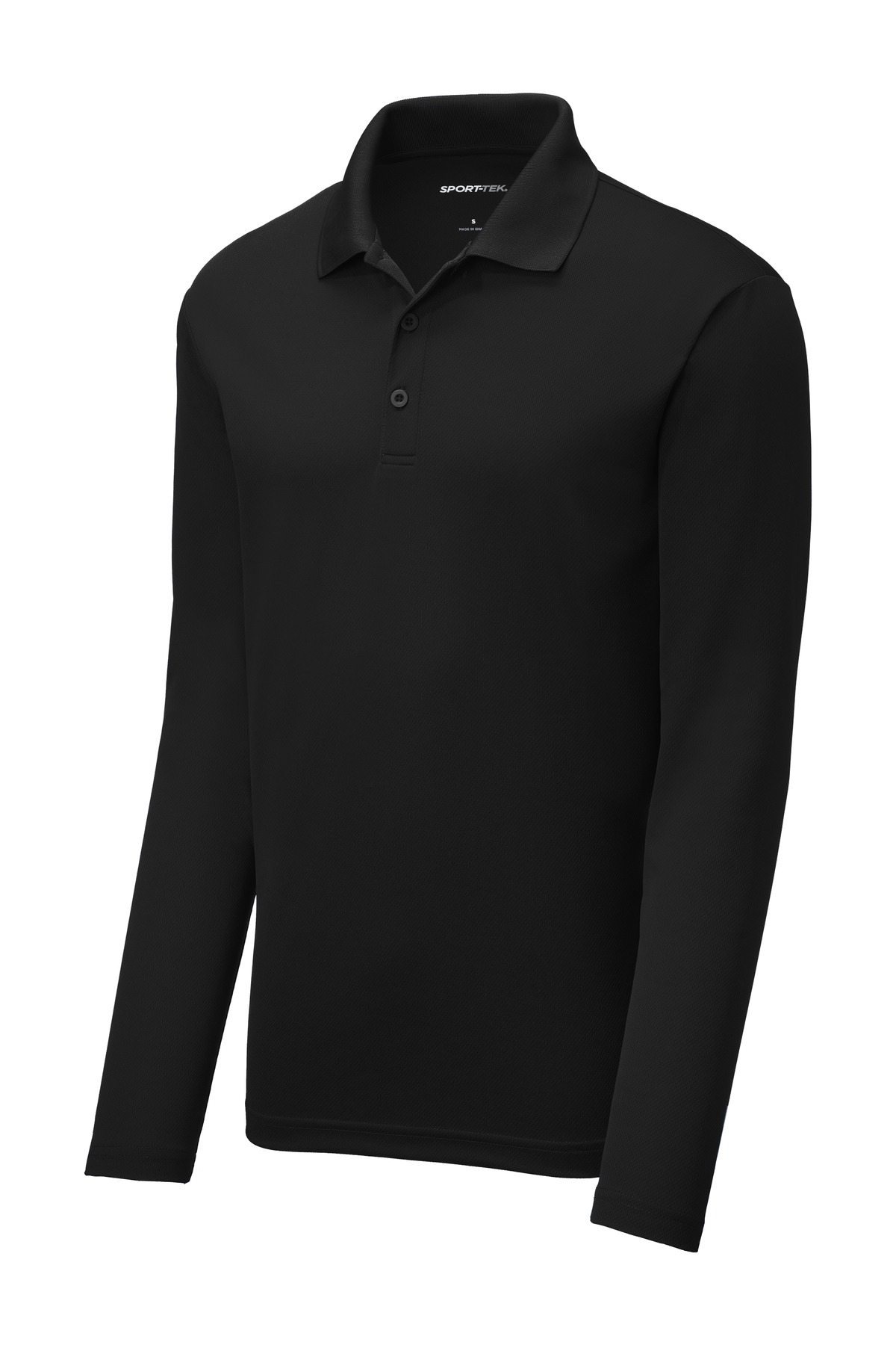 Sport-Tek  ®  PosiCharge  ®  RacerMesh  ®  Long Sleeve Polo. ST640LS - Front Flat