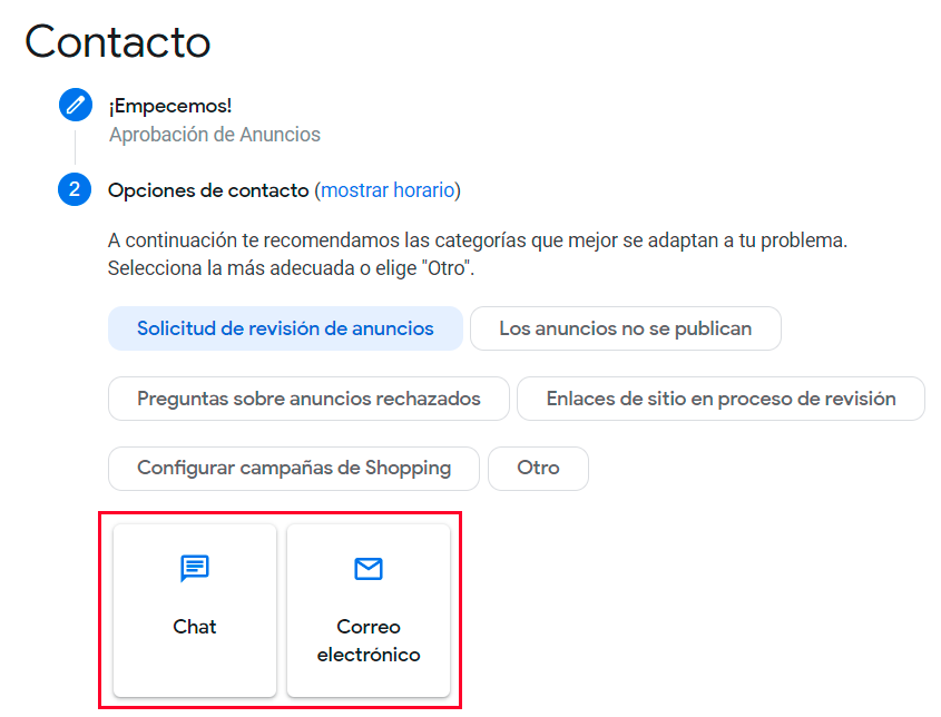 Cómo contactar con : email, teléfono, chat y todas las