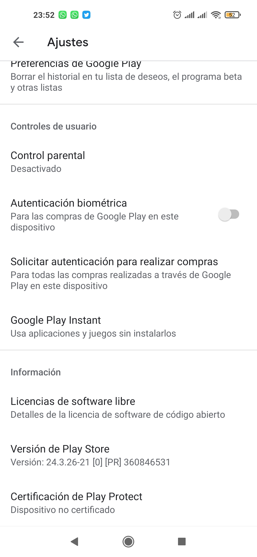 Como solucionar el error: Este dispositivo no está certificado por Google