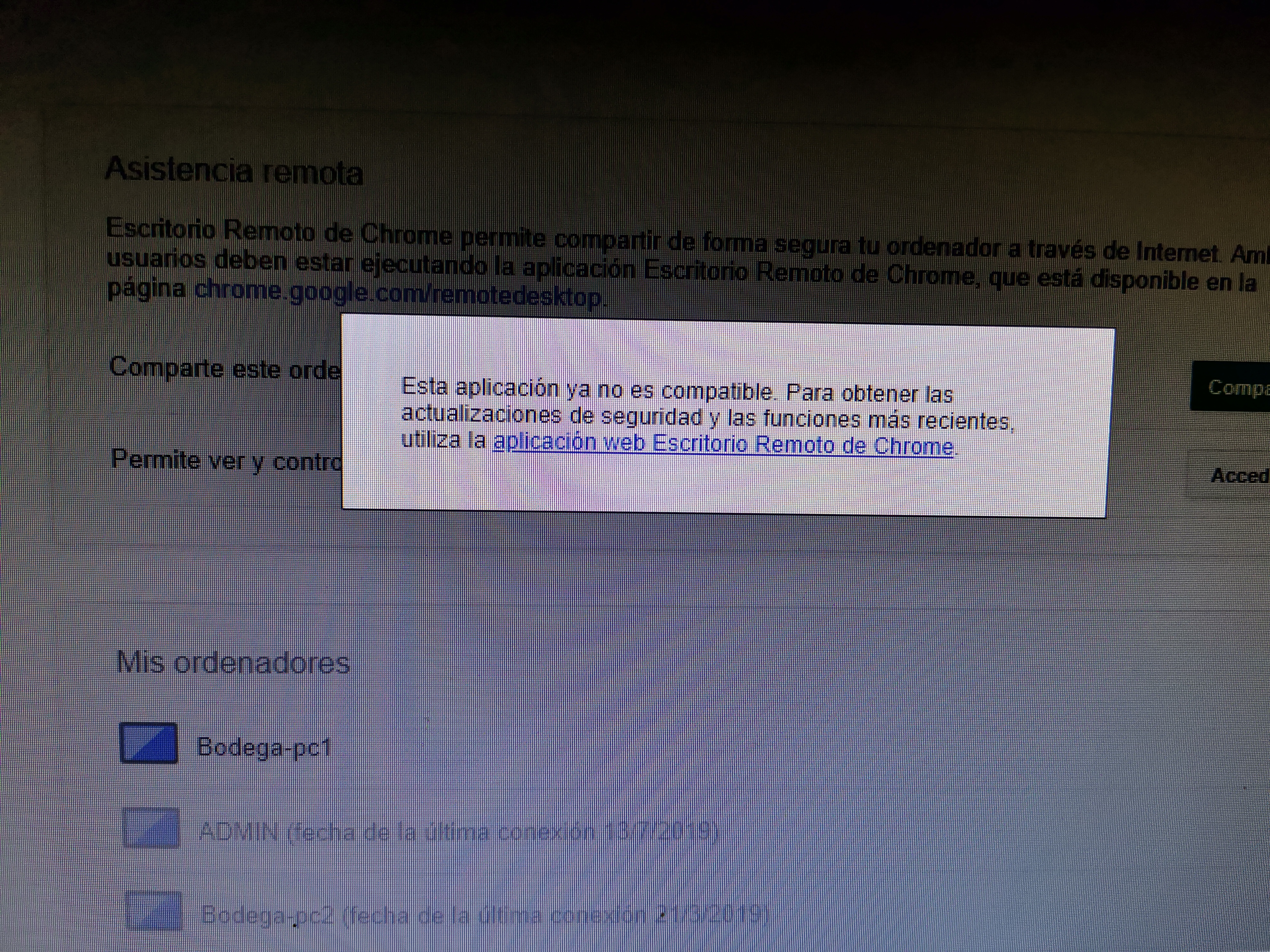 Problema Con Escritorio Remoto De Chrome Google Chrome Community