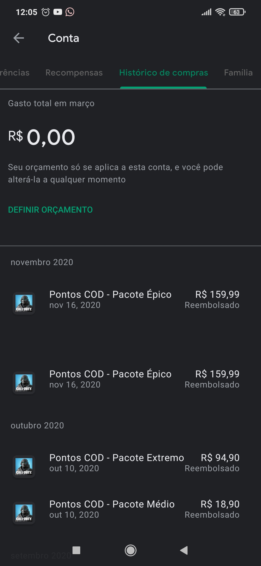 Solicito reembolso do Google de uma compra que foi cobrada na minha conta,  mas não foi feita por mim - Comunidade Google Play