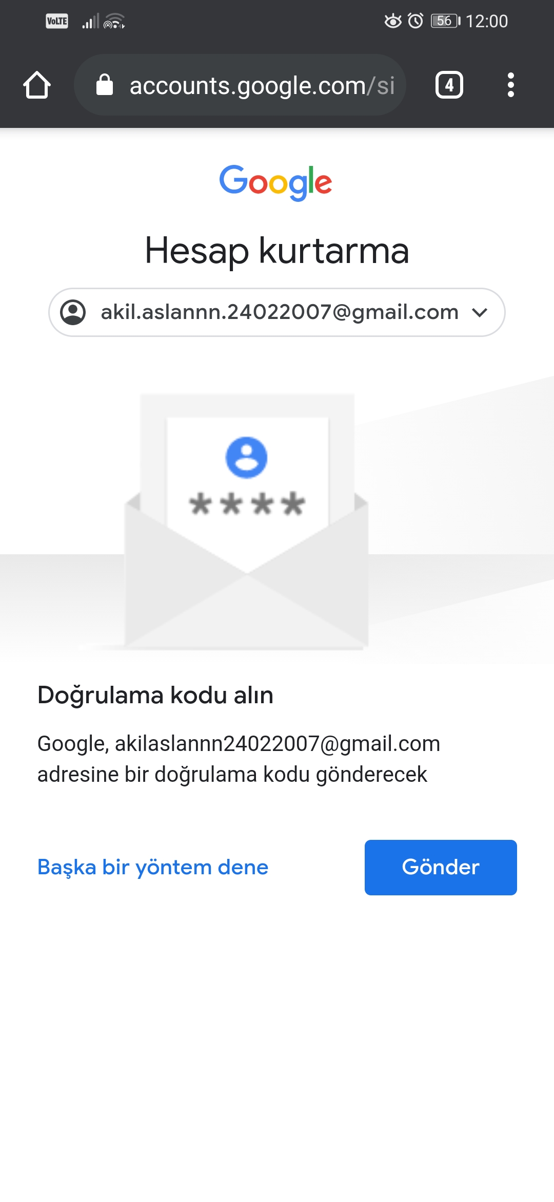 buyutme veya herbiri e posta adresimi unuttum gmail lonegrovedentist com