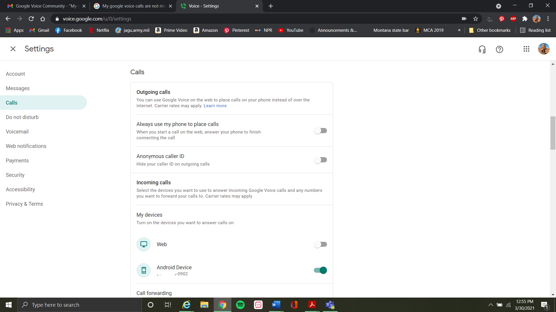 Google Voice Not Ringing My google voice calls are not ringing and do not give me alerts for ...