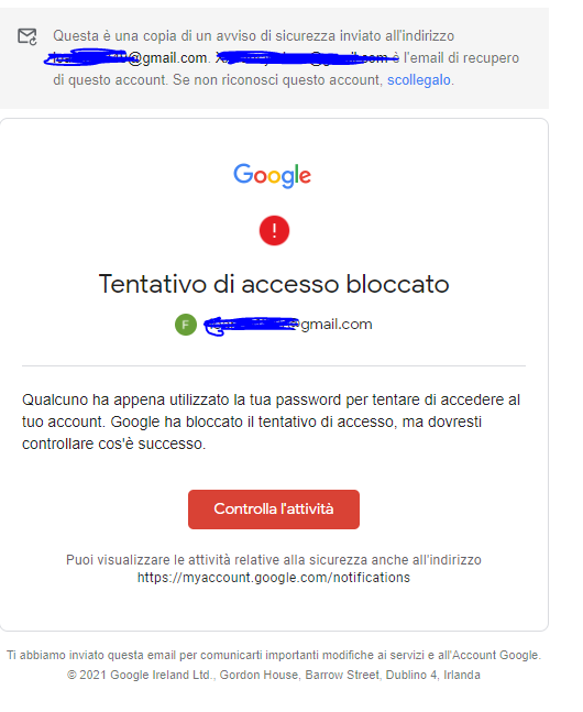 Non riesco ad accedere al mio account - Community Account Google