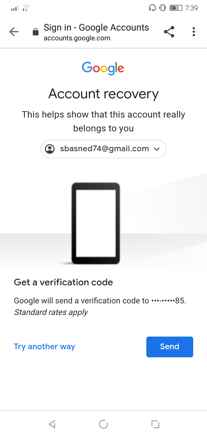 How can i recover account with 2 step verification without number and