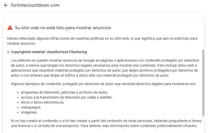No Soy Aceptado En Adsense Y No Hay Motivo Ayuda Adsense Community Último comentario hace 3 años. google support