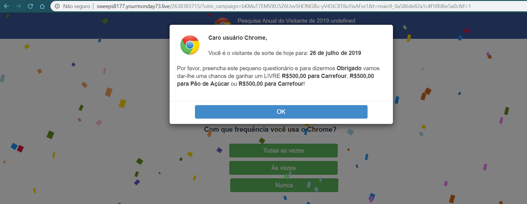 Pesquisa anual do visitante 2019 chrome é verdade Pesquisa anual do visitante 2019 chrome é verdade