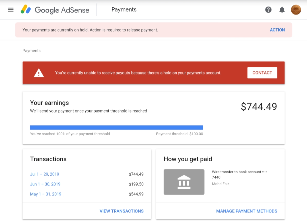 Unexpected error has occurred please try again later - Google AdSense ...