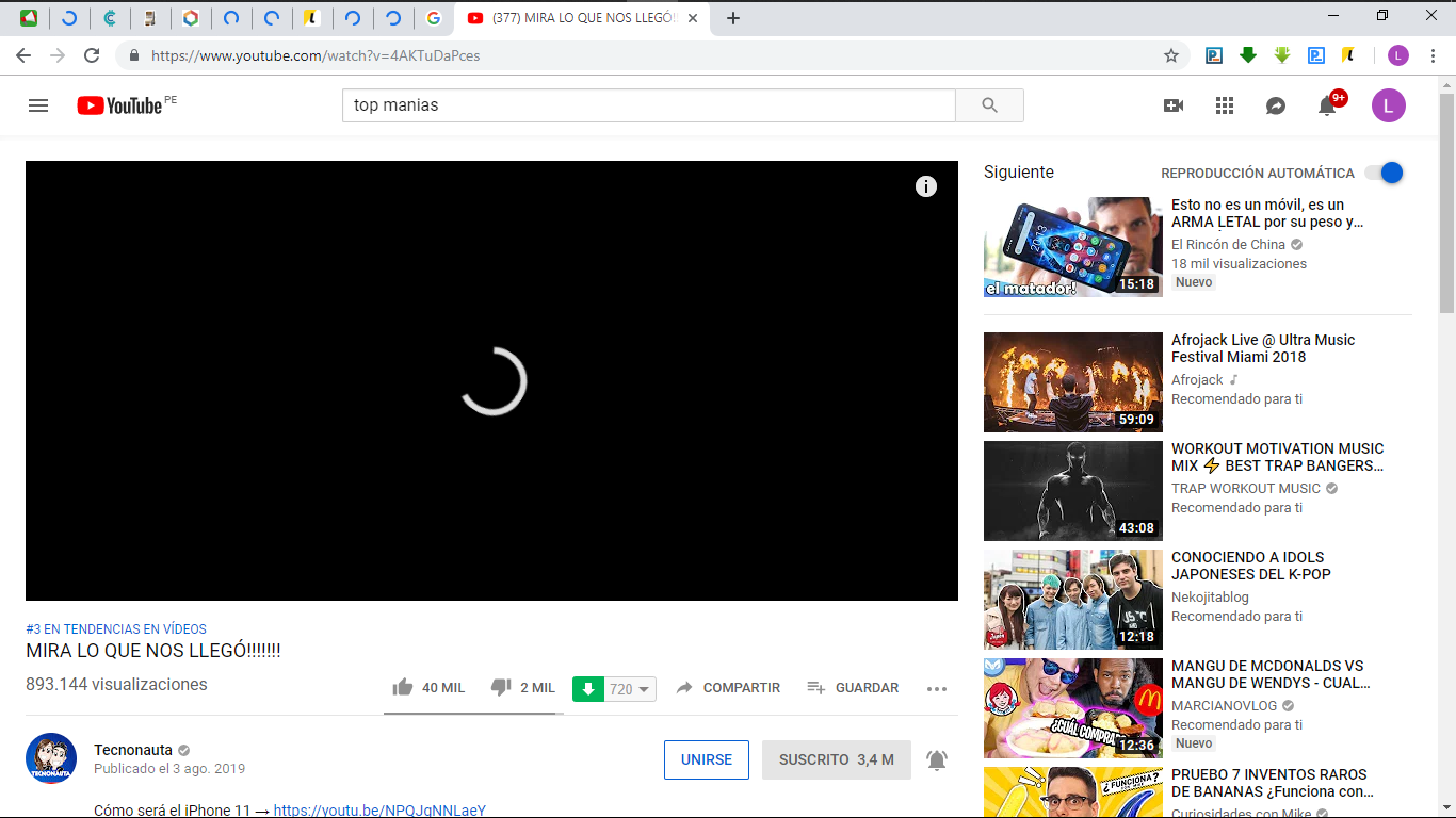 no cargan los videos pero si carga la pagina de youtube normal ...