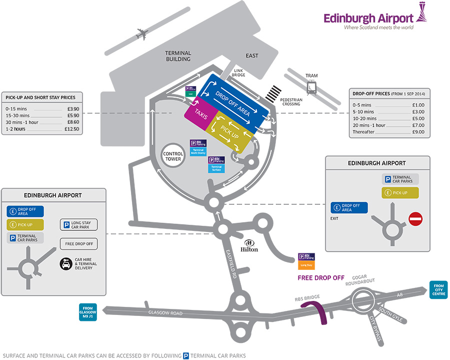 Edinburgh Airport Short Stay Car Park Map Driving and Walking Directions Update Request in Google Maps 