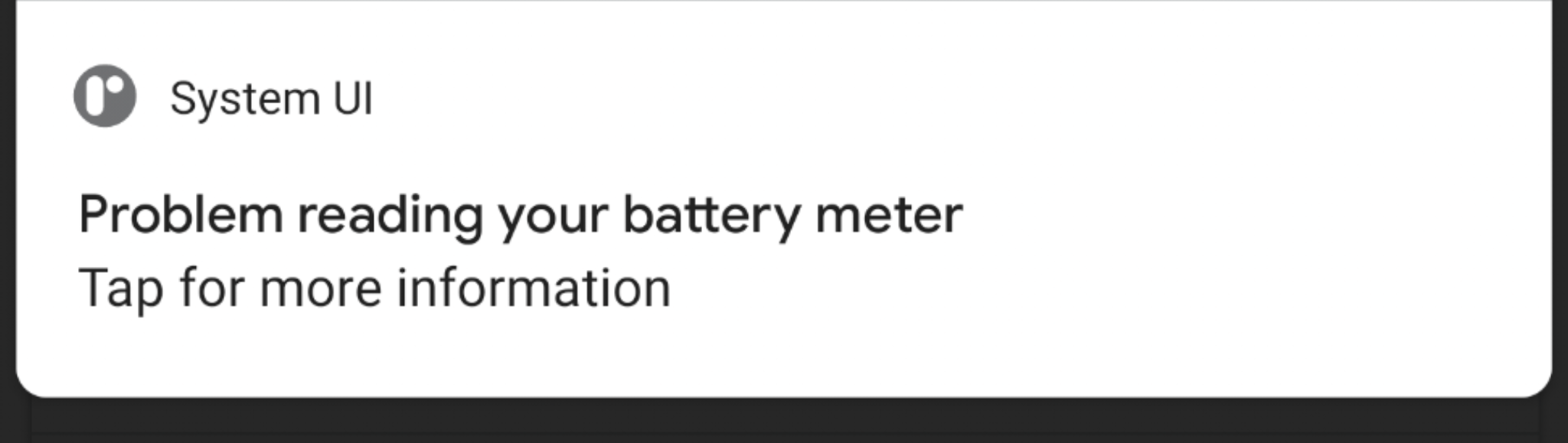 problem reading your battery meter