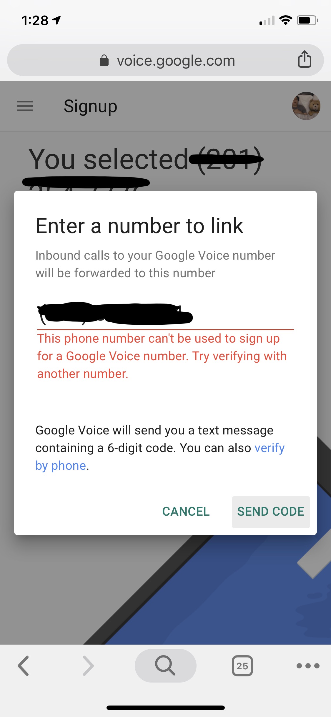 google voice sign in by phone number