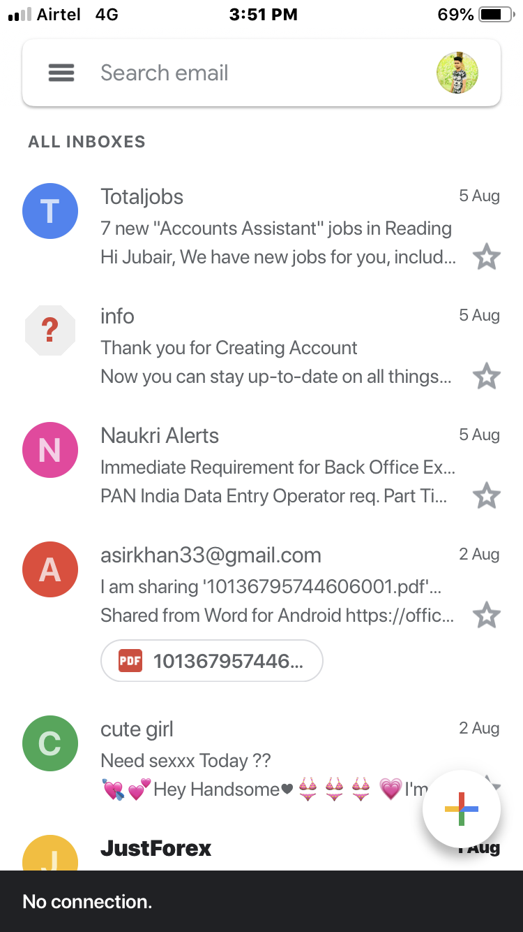 Gmail Search Not Working