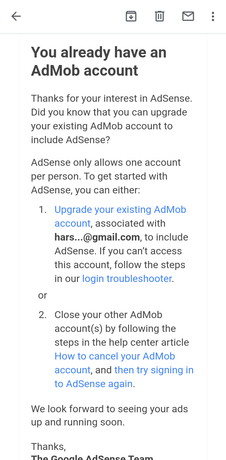 Unable to open a YouTube adsense account. YouTube Community