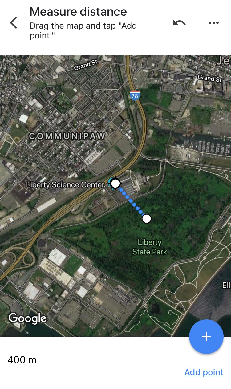 Why don't the blue dotted line show up between two dots - Google Maps ...