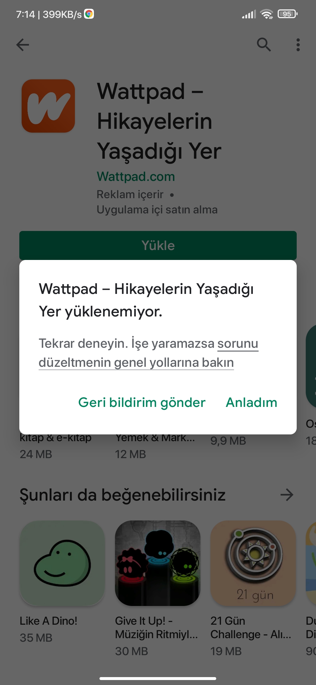 uygulama yuklenmiyor google play toplulugu