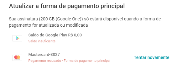 Fiz um pagamento pra minha assinatura mais não está constando. - Comunidade  Google Play